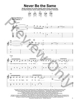 Never Be The Same Guitar and Fretted sheet music cover